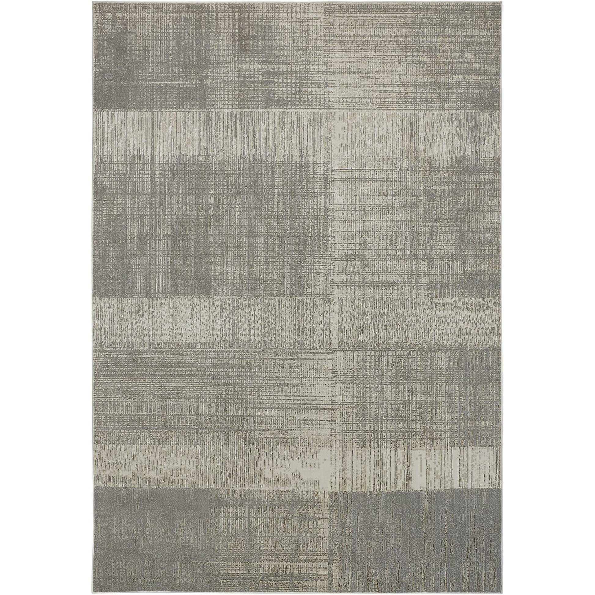 Aura Rug - 3736F by Feizy in gray, ivory. Made from polyester, polypropylene in a unique style.