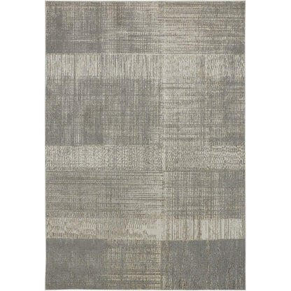 Aura Rug - 3736F by Feizy in gray, ivory. Made from polyester, polypropylene in a unique style.