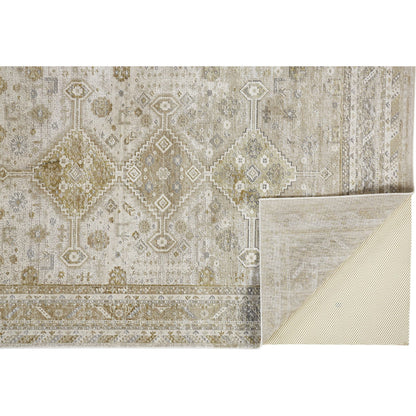Aura Persian Rug - 3738F by Feizy in gold, ivory. Made from polyester, polypropylene in a unique style.