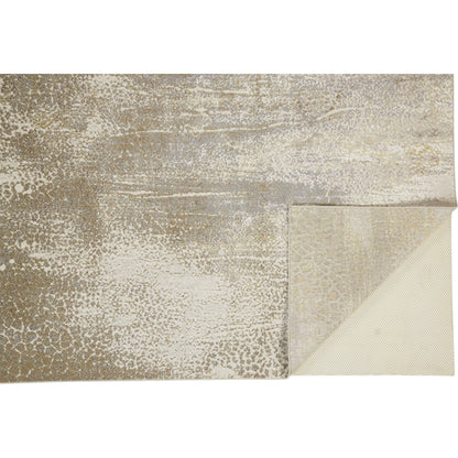 Aura Rug - 3739F by Feizy in ivory, gray, gold. Made from polyester, polypropylene in a unique style.