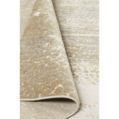 Aura Rug - 3739F by Feizy in ivory, gray, gold. Made from polyester, polypropylene in a unique style.