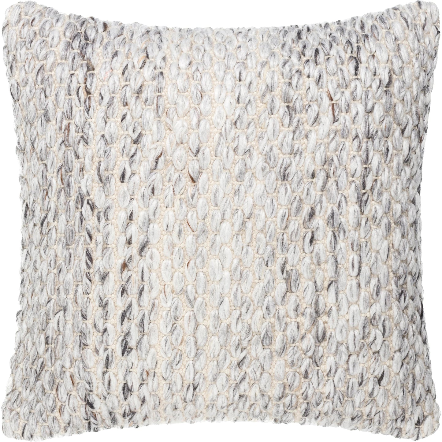 001 SI-2049397,SI-2049398,SI-2049400,SI-2049401,SI-2049403,SI-2049404 | Primary Silo | Averill Indoor/Outdoor Pillow by Livabliss in light silver, off-white, light grey, silver, ash. Made from front: 100% polyester, back: 100% polyester in a modern style.