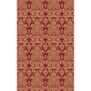 Red, Camel / 6' x 9'