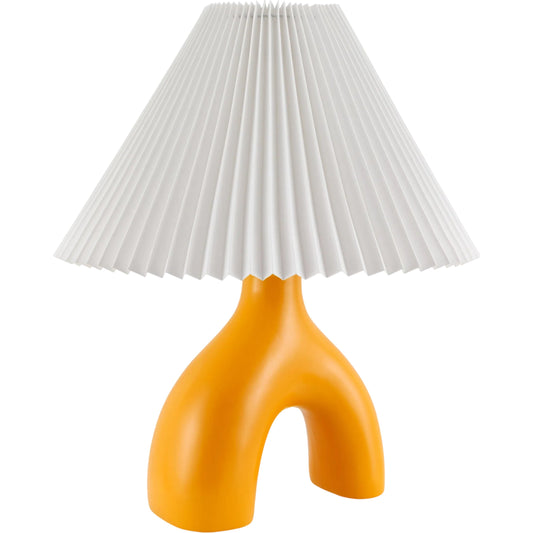 Alvik Accent Table Lamp with White Shade by Livabliss. Made from ceramic, linen, plastic in a unique style.