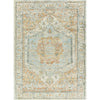 Light Beige, Light Gray, Tan, Rose, Gray, Deep Teal / 2' x 2'11"