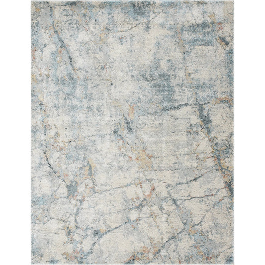 Avellino Rug - 528092 by Livabliss in light beige, light gray, gray, pale blue, tan, deep teal. Made from polypropylene, polyester in a unique style.