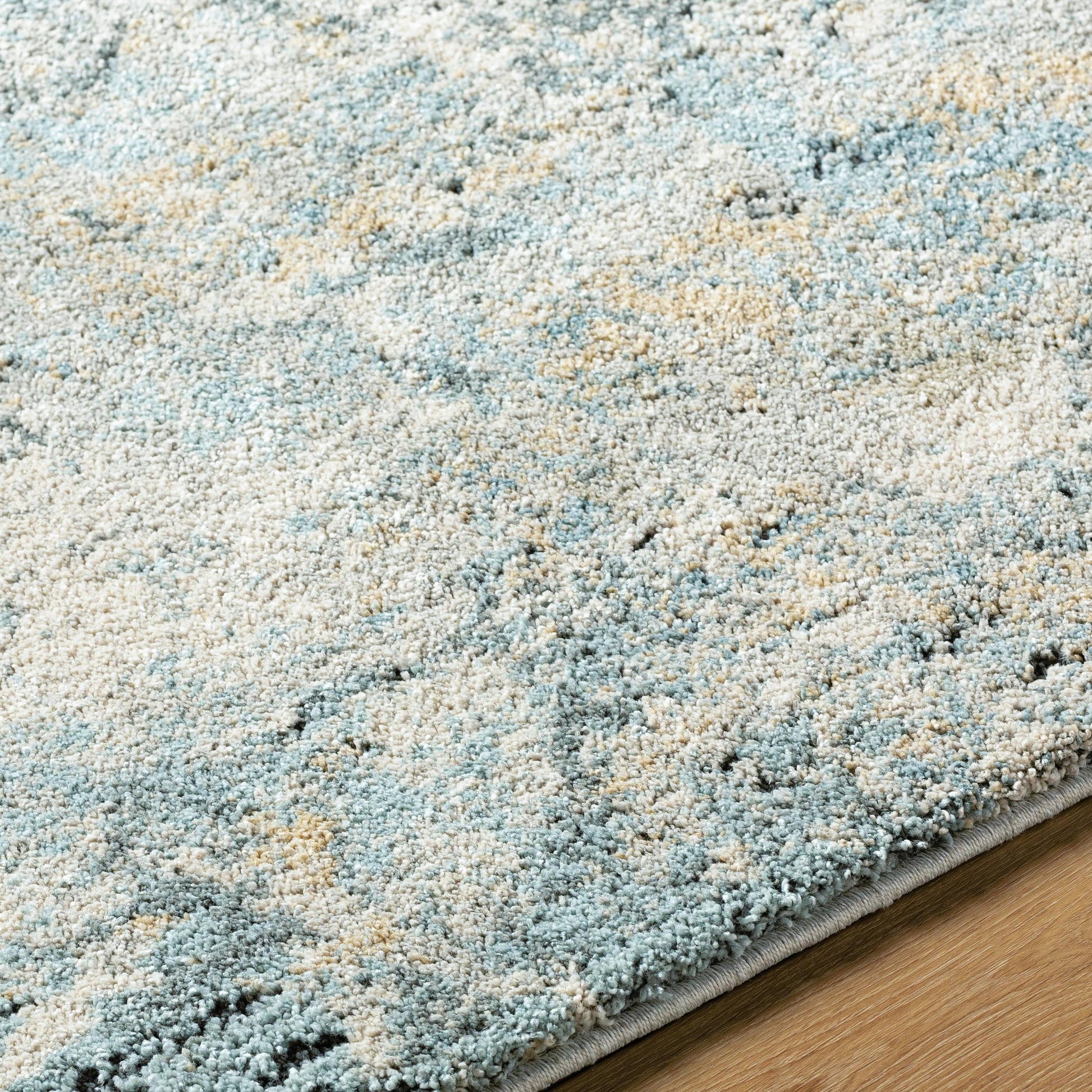 Avellino Rug - 528167 by Livabliss in light gray, light beige, pale blue, tan, deep teal, gray. Made from polypropylene, polyester in a unique style.
