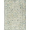 Light Gray, Light Beige, Gray, Deep Teal, Pale Blue, Tan / 2' x 2'11"