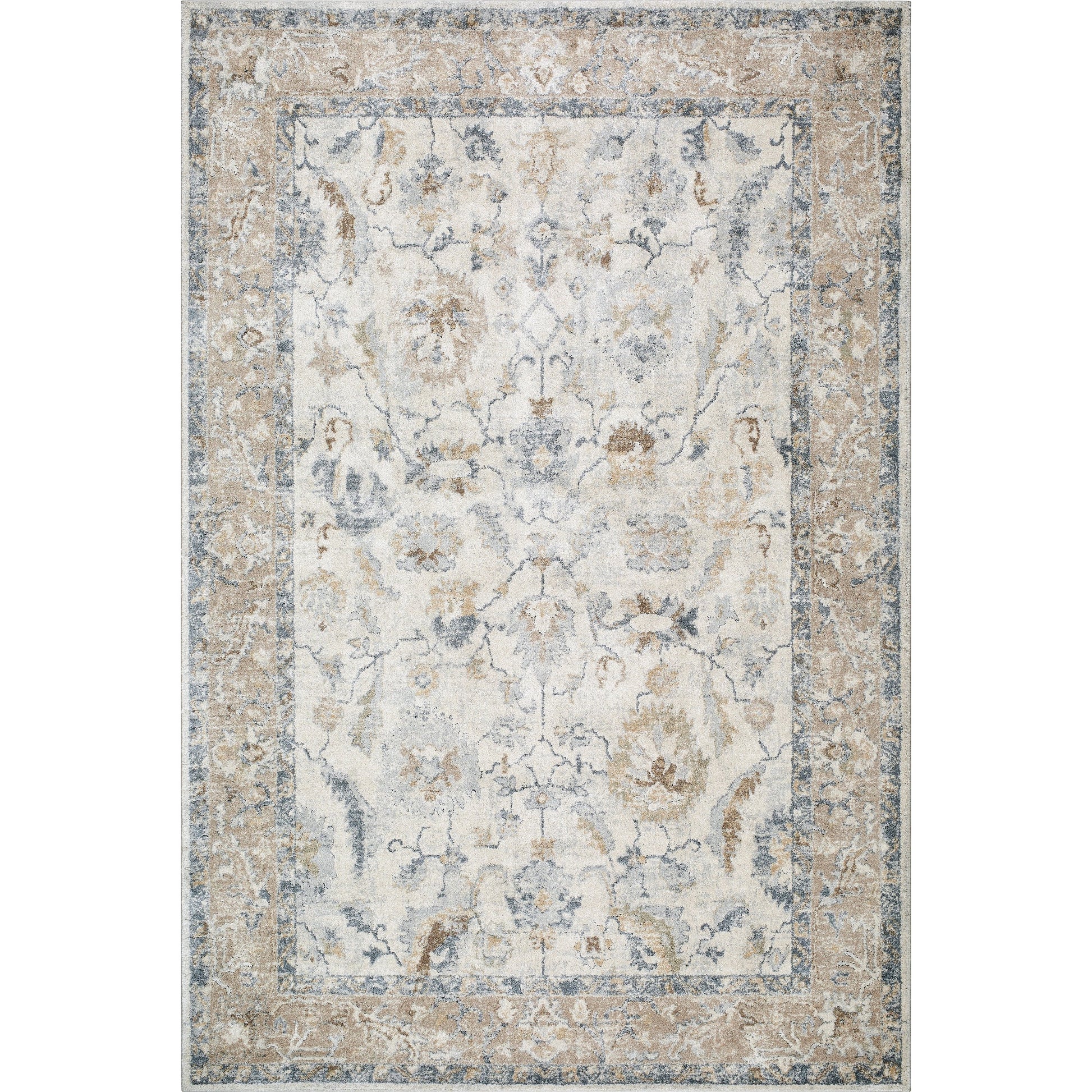 Avellino Rug - 529413 by Livabliss in light beige, light gray, gray, tan, deep teal. Made from face: 90% polypropylene, 10% polyester, warp: 100% c