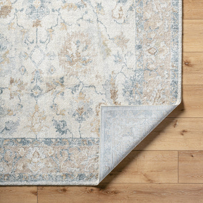 Avellino Rug - 529413 by Livabliss in light beige, light gray, gray, tan, deep teal. Made from face: 90% polypropylene, 10% polyester, warp: 100% cotton
