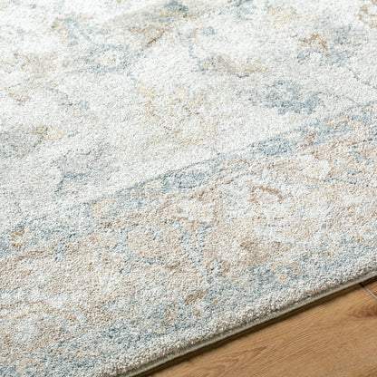 Avellino Rug - 529413 by Livabliss in light beige, light gray, gray, tan, deep teal. Made from face: 90% polypropylene, 10% polyester, warp: 100% cotton