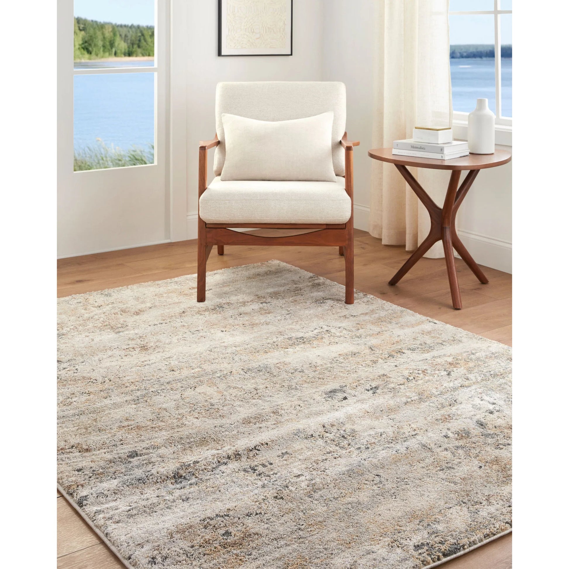 Avellino AVL-2323 Rug by Livabliss in light gray, light beige, deep teal, gray, tan. Made from face: 90% polypropylene, 10% polyester, warp: 100% cotton in a unique style.