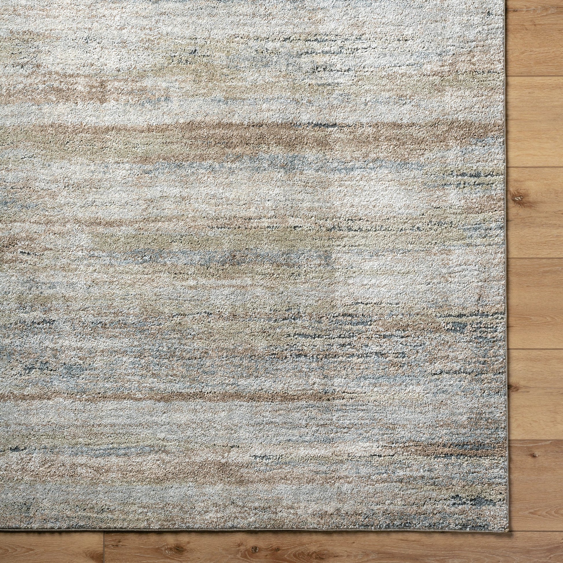 Avellino Rug by Livabliss in light gray, light beige, light olive, deep teal, tan. Made from polypropylene, polyester in a unique style.