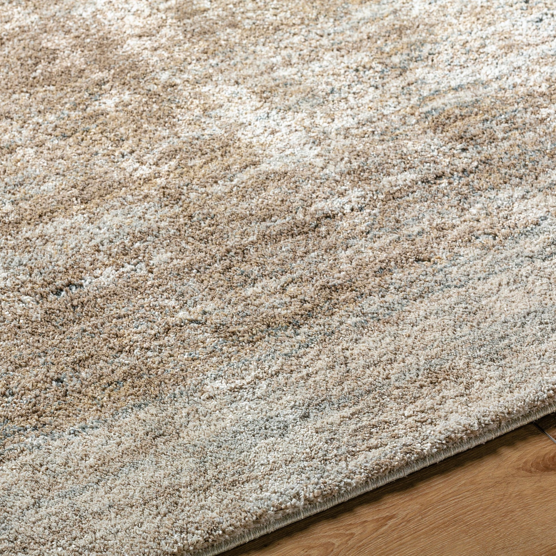 Avellino Rug - 529642 by Livabliss in light beige, light gray, tan, deep teal. Made from face: 90% polypropylene, 10% polyester, warp: 100% cotton in a 