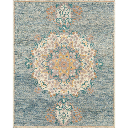 Avon Rug - 23572 by Surya in dark blue, sage, cream, tan, medium gray, beige. Made from 100% wool in a unique style.