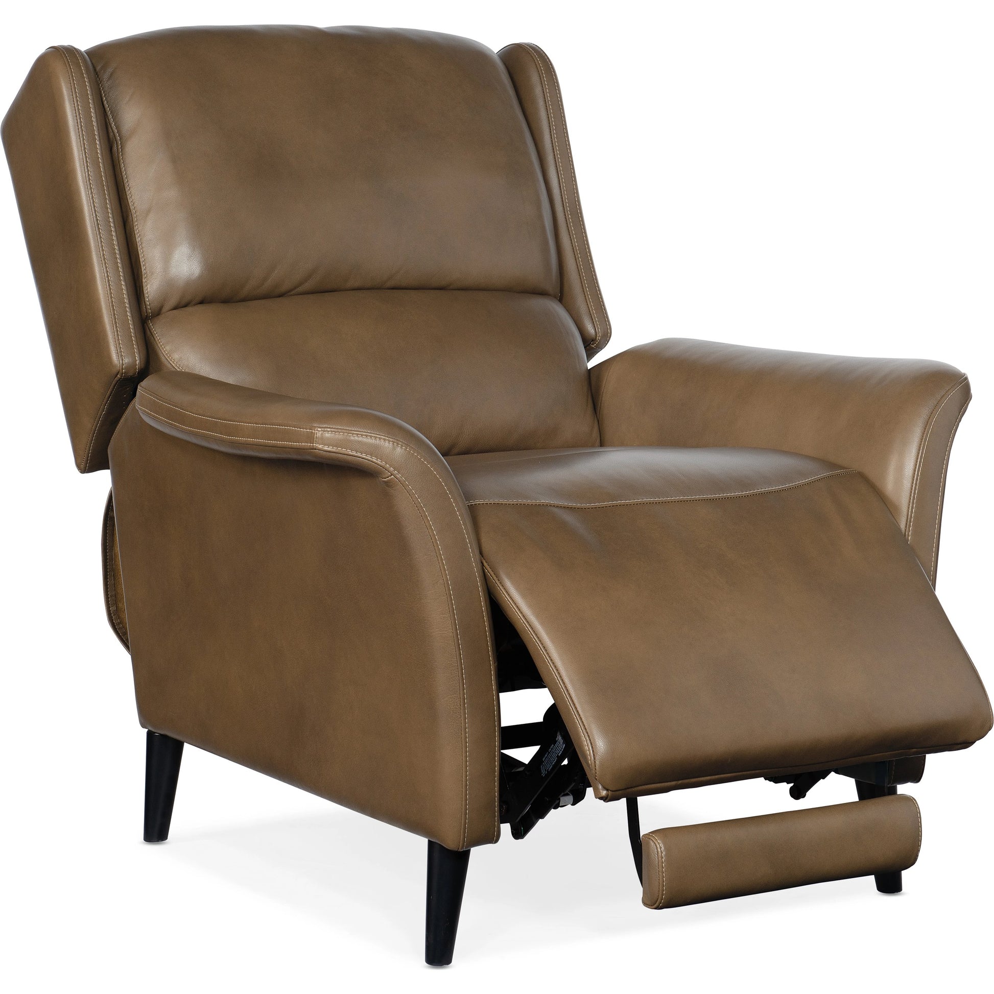 Deacon Power Recliner by Hooker Furniture. Made from leather in a traditional style.