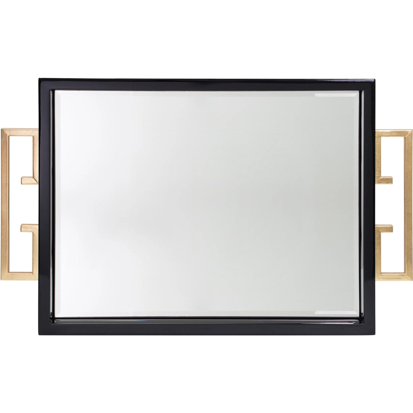004 SI-2019319 | Additional Silo | Avondale Tray by Couture Lamps in high gloss black lacquer and gold leaf. Made from mdf, mirror, iron in a unique style.