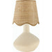 Aviara Table Lamp by Livabliss in high gloss. Made from ceramic, rattan, metal in a modern style.