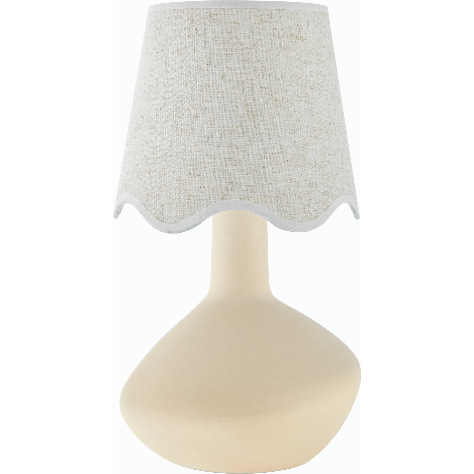Aviara Table Lamp with White Linen Shade by Livabliss in high gloss. Made from ceramic, rattan, metal in a modern style.
