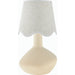 Aviara Table Lamp by Livabliss in high gloss. Made from ceramic, rattan, metal in a modern style.