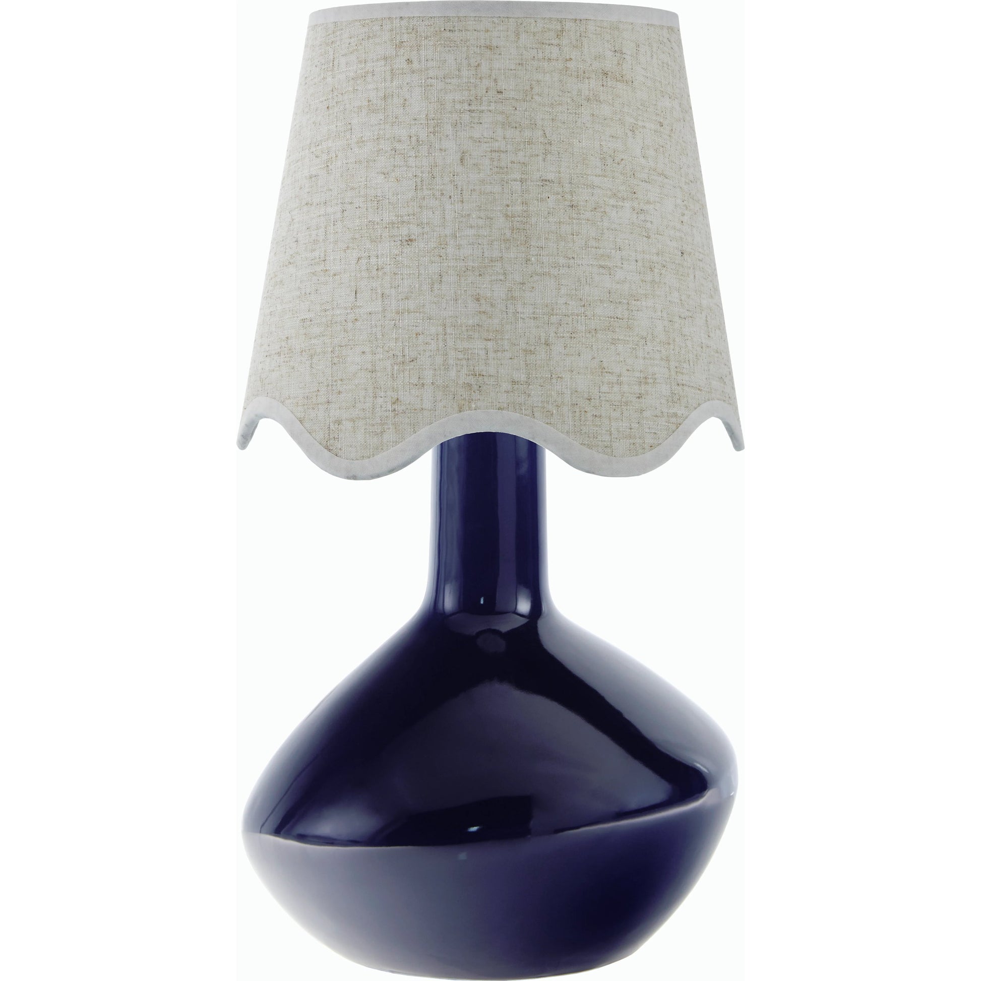 Aviara Table Lamp with White Linen Shade by Livabliss in high gloss. Made from ceramic, rattan, metal in a modern style.
