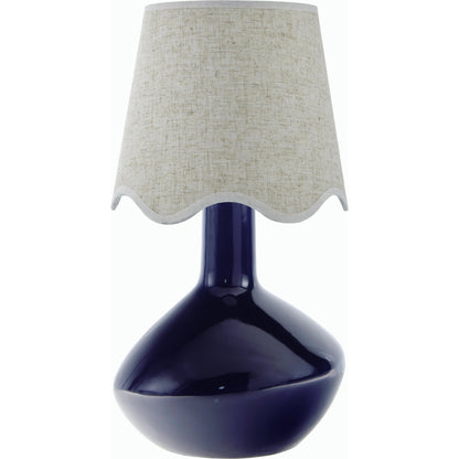 Aviara Table Lamp with White Linen Shade by Livabliss in high gloss. Made from ceramic, rattan, metal in a modern style.