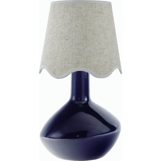 Aviara Table Lamp with White Linen Shade by Livabliss in high gloss. Made from ceramic, rattan, metal in a modern style.
