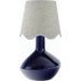 Aviara Table Lamp with White Linen Shade by Livabliss in high gloss. Made from ceramic, rattan, metal in a modern style.