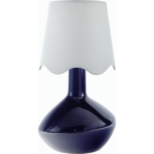 Aviara Table Lamp by Livabliss in high gloss. Made from ceramic, rattan, metal in a modern style.