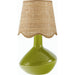 Aviara Table Lamp by Livabliss in high gloss. Made from ceramic, rattan, metal in a modern style.