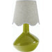 Aviara Table Lamp with White Linen Shade by Livabliss in high gloss. Made from ceramic, rattan, metal in a modern style.