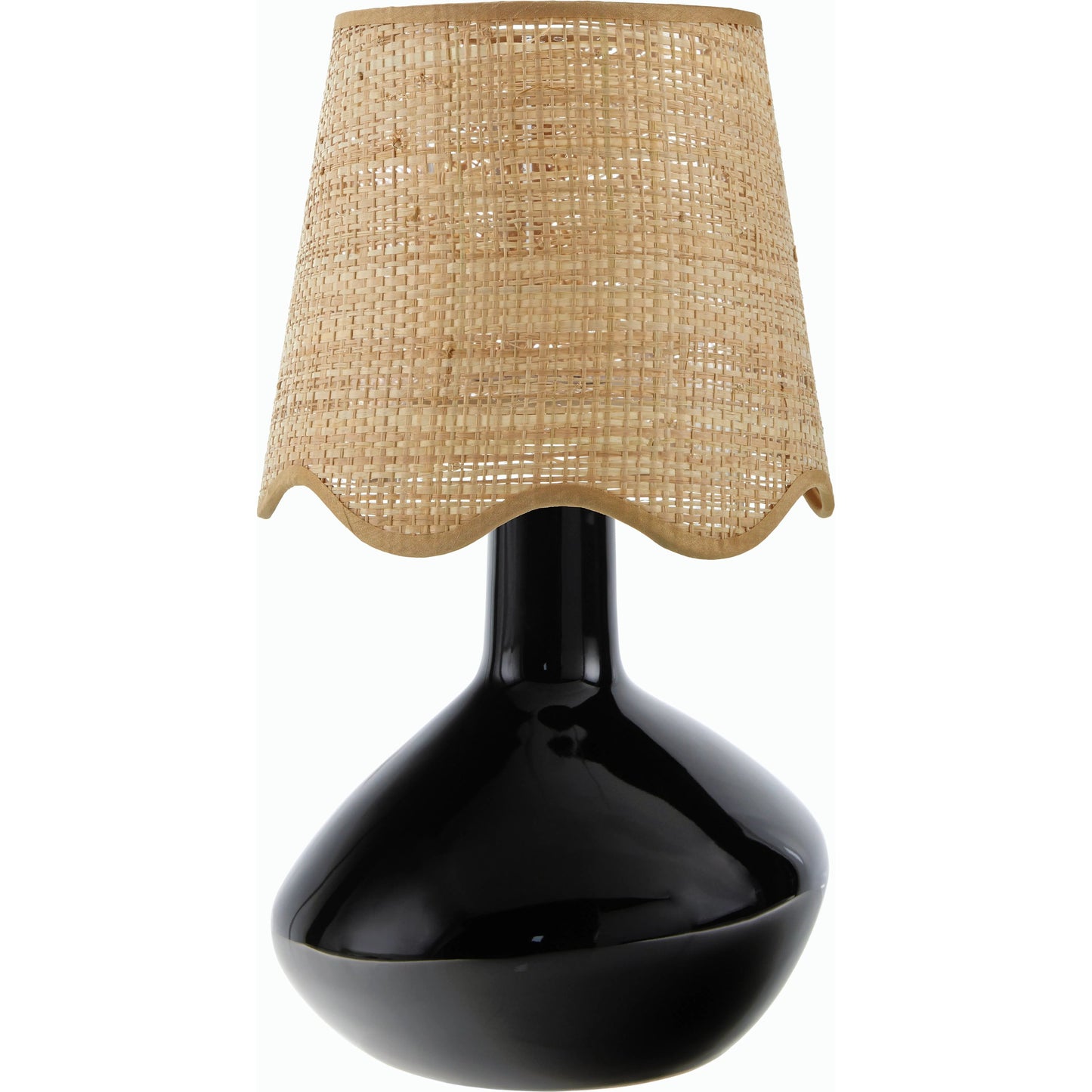 004 SI-2168520 | Primary Silo | Aviara Table Lamp by Livabliss in high gloss. Made from ceramic, rattan, metal in a modern style.
