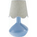 Aviara Table Lamp with White Linen Shade by Livabliss in high gloss. Made from ceramic, rattan, metal in a modern style.