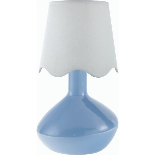 Aviara Table Lamp by Livabliss in high gloss. Made from ceramic, rattan, metal in a modern style.