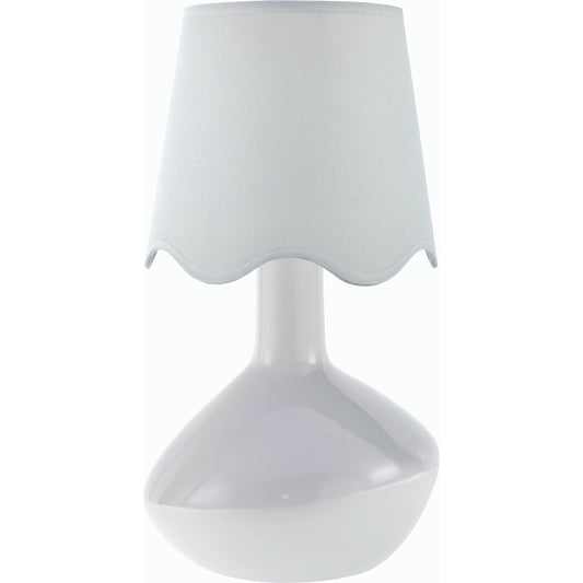 Aviara Table Lamp by Livabliss in high gloss. Made from ceramic, rattan, metal in a modern style.