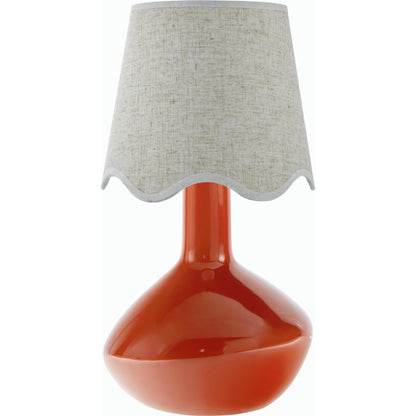 Aviara Table Lamp with White Linen Shade by Livabliss in high gloss. Made from ceramic, rattan, metal in a modern style.