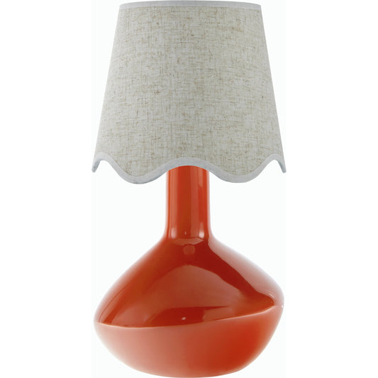 Aviara Table Lamp with White Linen Shade by Livabliss in high gloss. Made from ceramic, rattan, metal in a modern style.