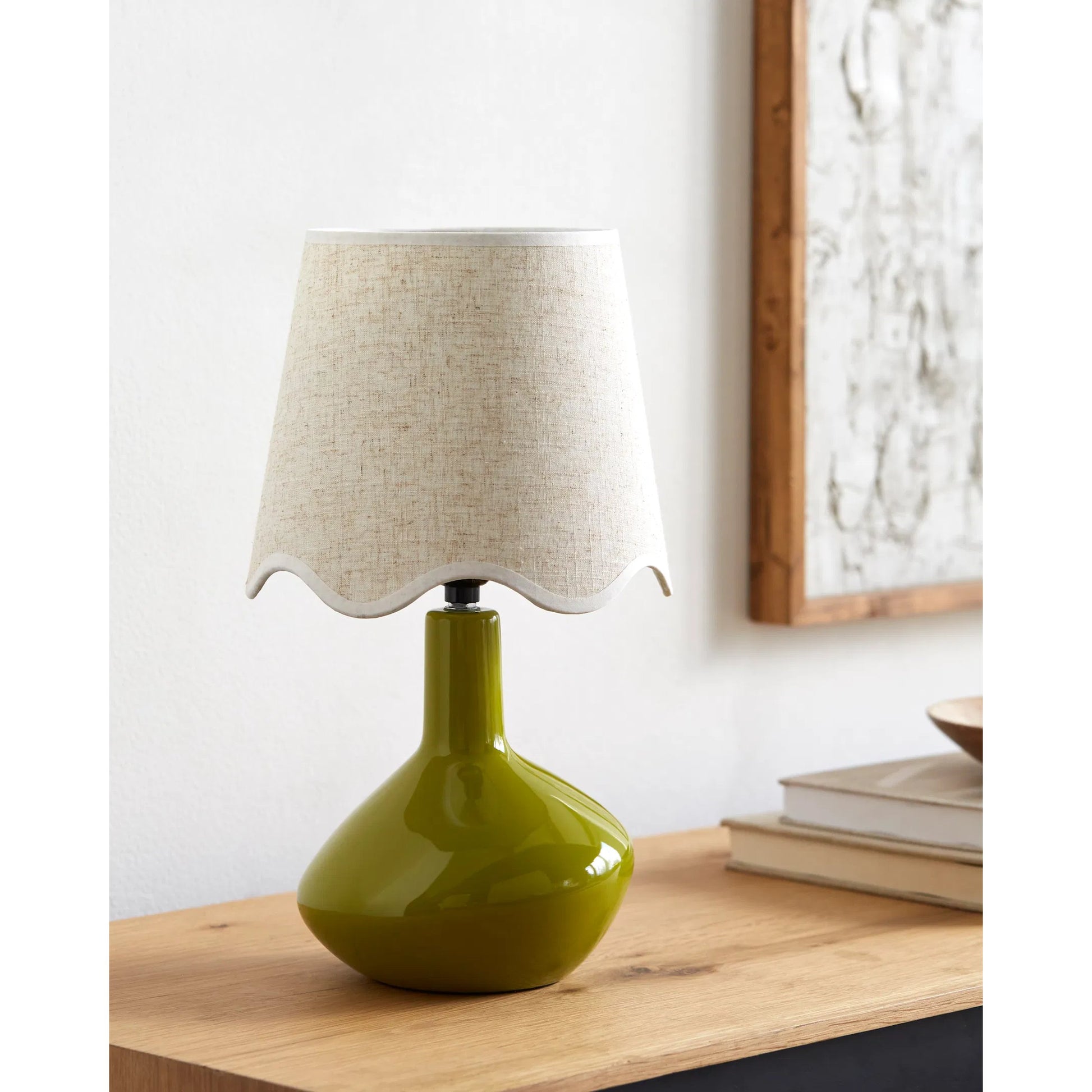 Aviara Table Lamp by Livabliss in high gloss. Made from ceramic, rattan, metal in a modern style.