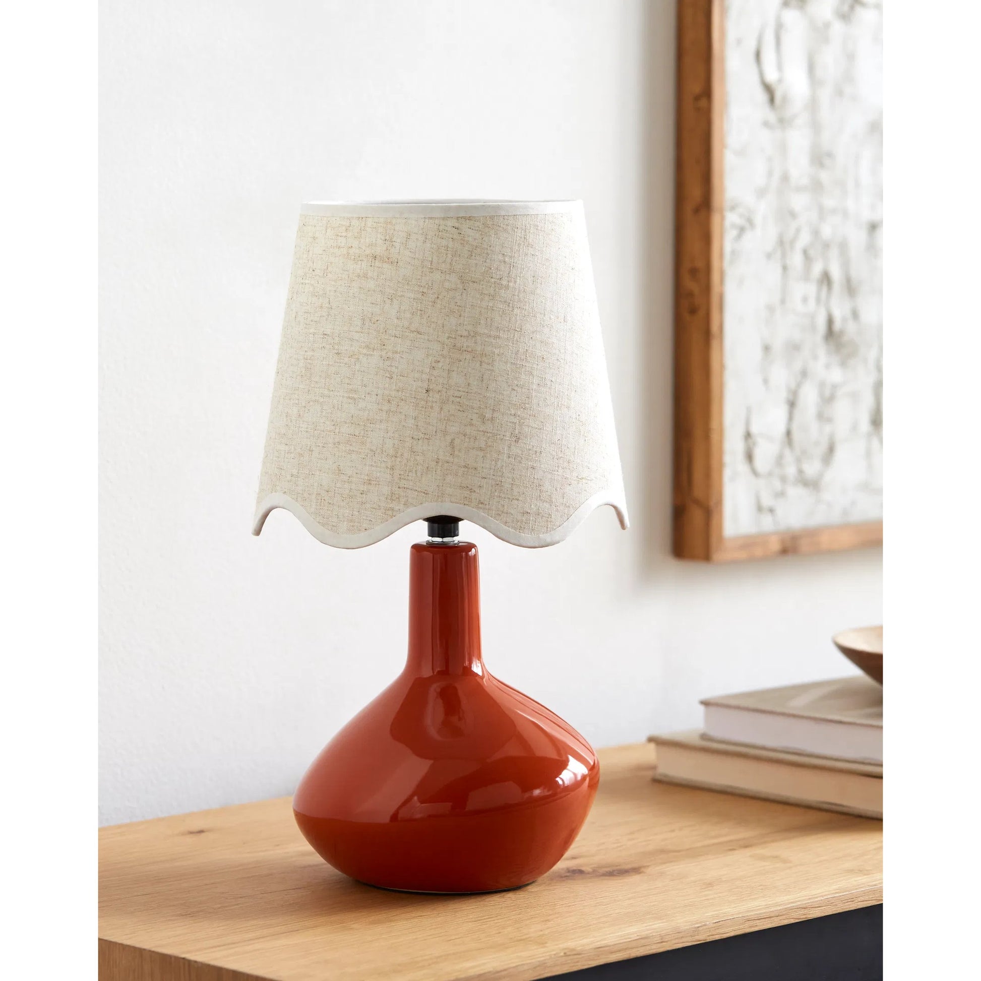 Aviara Table Lamp by Livabliss in high gloss. Made from ceramic, rattan, metal in a modern style.