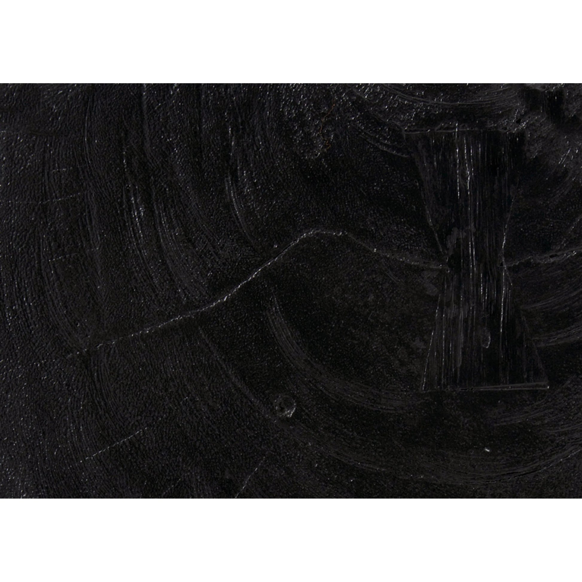 Achebe Side Table by Noir in burnt black. Made from munggur in a modern style.