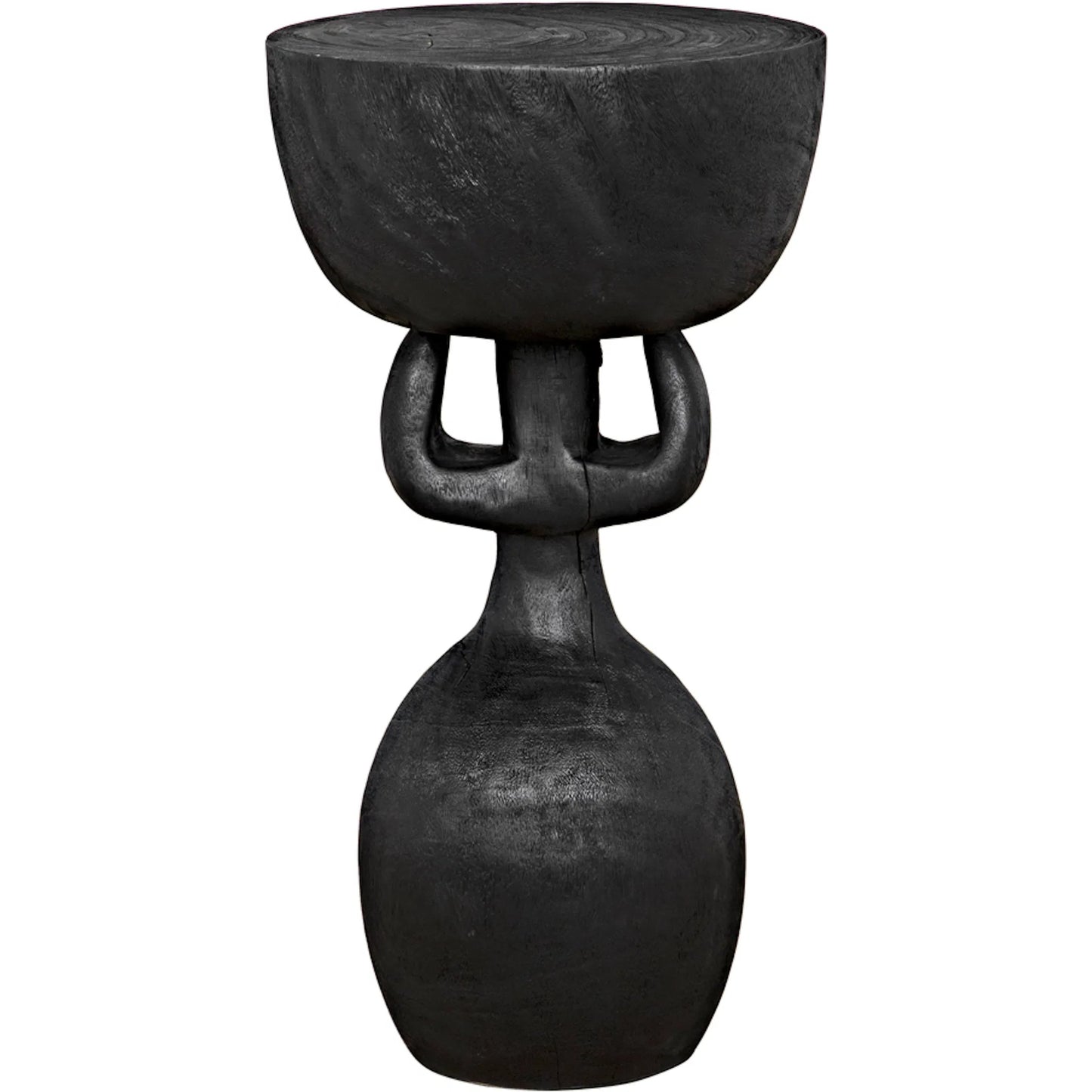 009 SI-1975429 | Primary Silo | Achebe Side Table by Noir in burnt black. Made from munggur in a modern style.