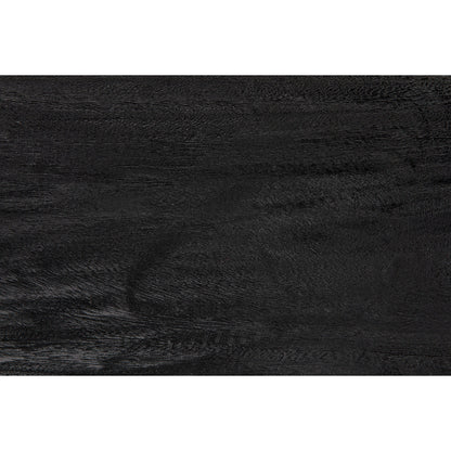 Alpha by Noir in burnt black. Made from munggur and industrial steel in a modern style.