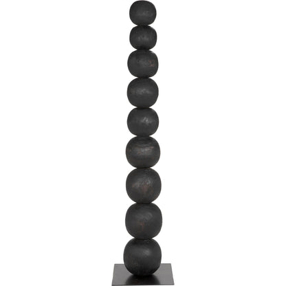 Alpha by Noir in burnt black. Made from munggur and industrial steel in a modern style.