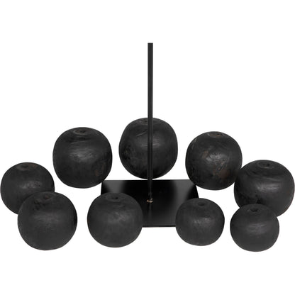 Alpha by Noir in burnt black. Made from munggur and industrial steel in a modern style.