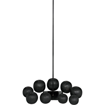 Alpha by Noir in burnt black. Made from munggur and industrial steel in a modern style.