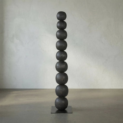 Alpha by Noir in burnt black. Made from munggur and industrial steel in a modern style.
