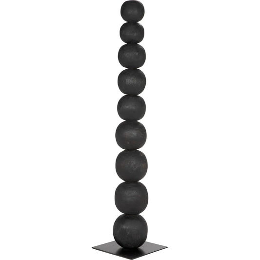 Alpha by Noir in burnt black. Made from munggur and industrial steel in a modern style.
