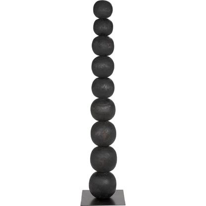 Alpha by Noir in burnt black. Made from munggur and industrial steel in a modern style.
