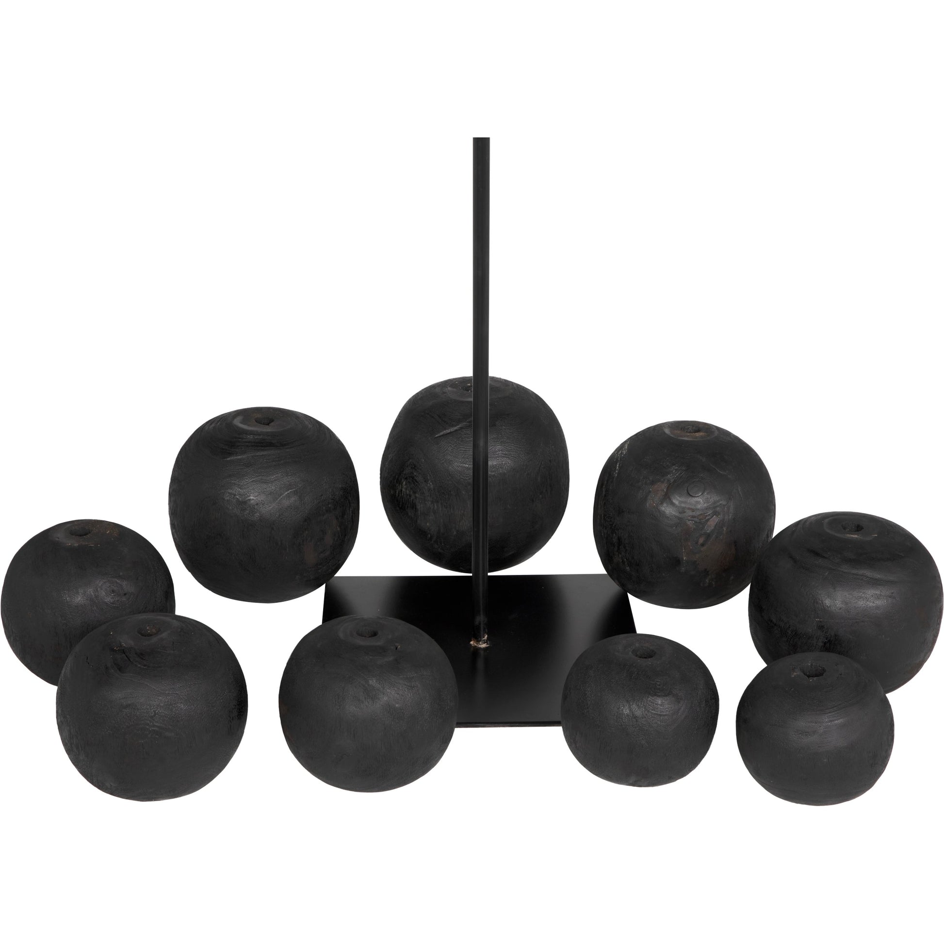 Alpha by Noir in burnt black. Made from munggur and industrial steel in a modern style.