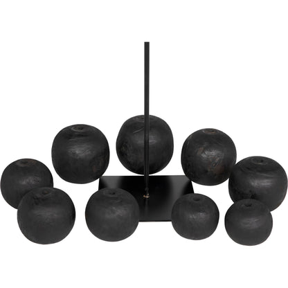 Alpha by Noir in burnt black. Made from munggur and industrial steel in a modern style.